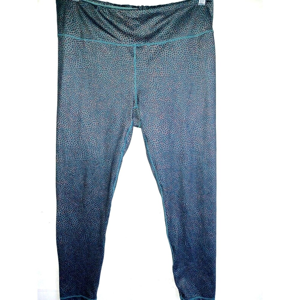 PrAna Leggings Women's Sz 1X Pants Green Brown Sport Yoga